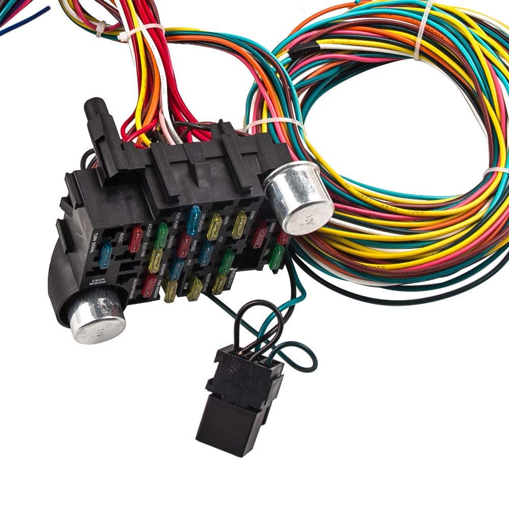 Gearhead USA 21 Circuit Universal Color Wiring Harness Kit For Street Rods & Rat Rods